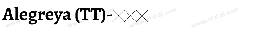 Alegreya (TT)字体转换